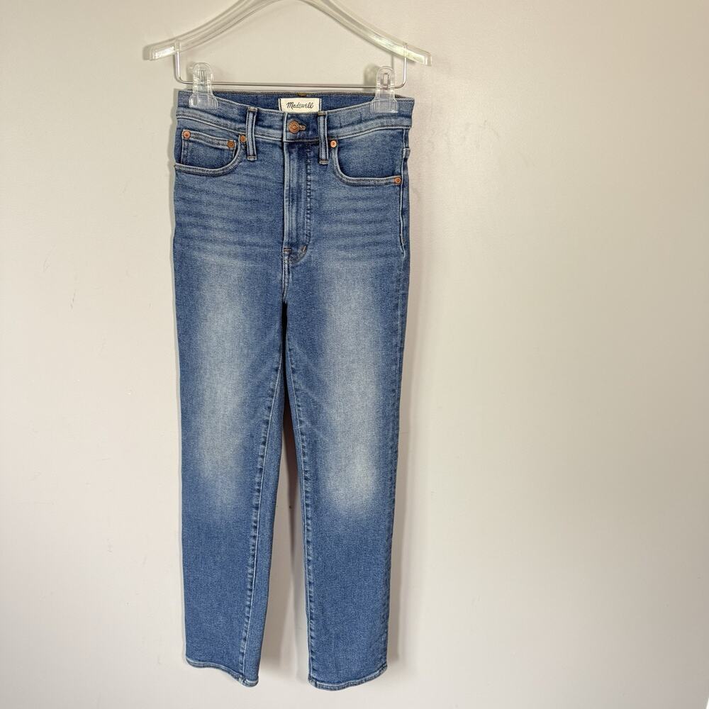 Madewell Size 25 The Perfect Vintage Jean Melgrove Wash Straight Stretch NEW